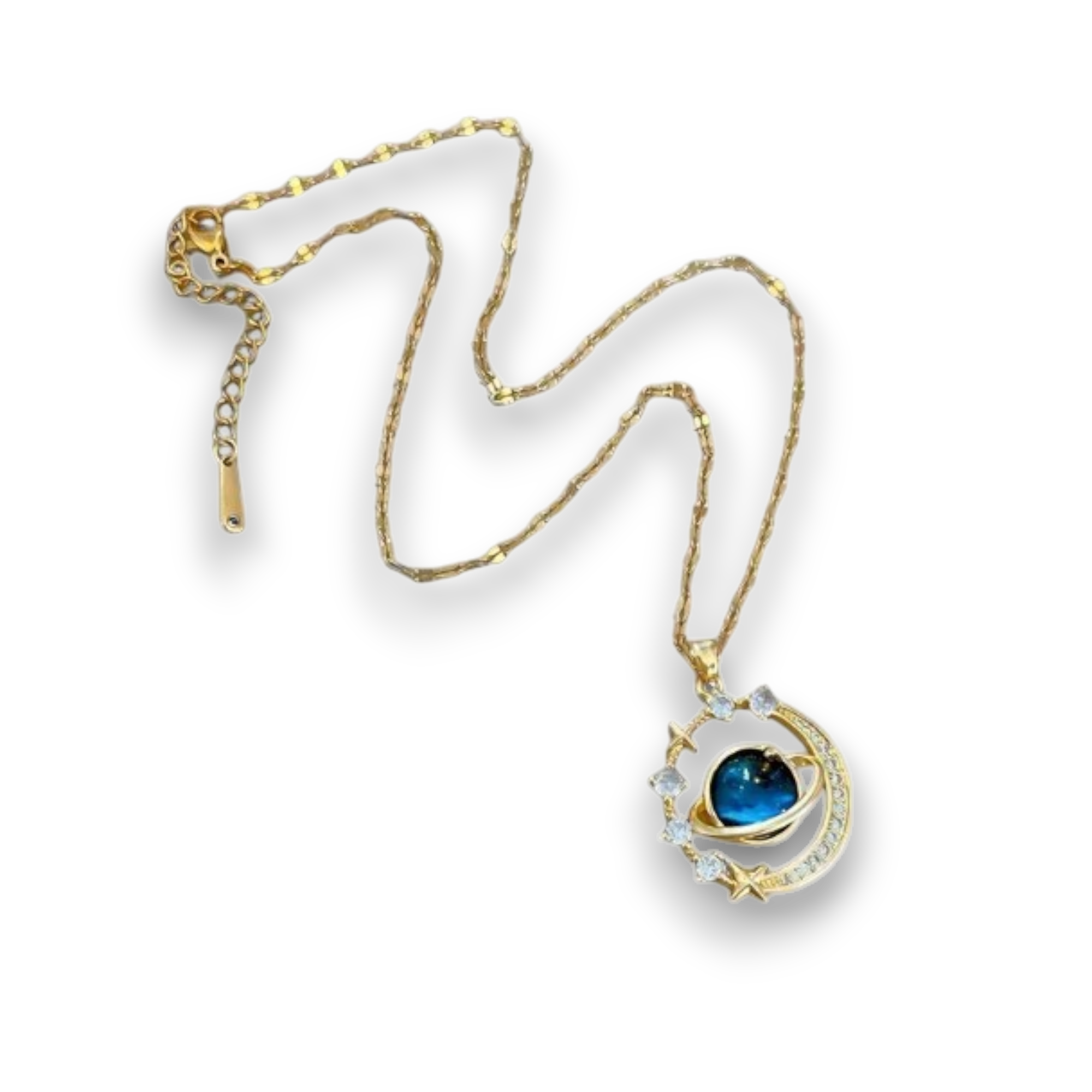 Collier doré planètes & lune