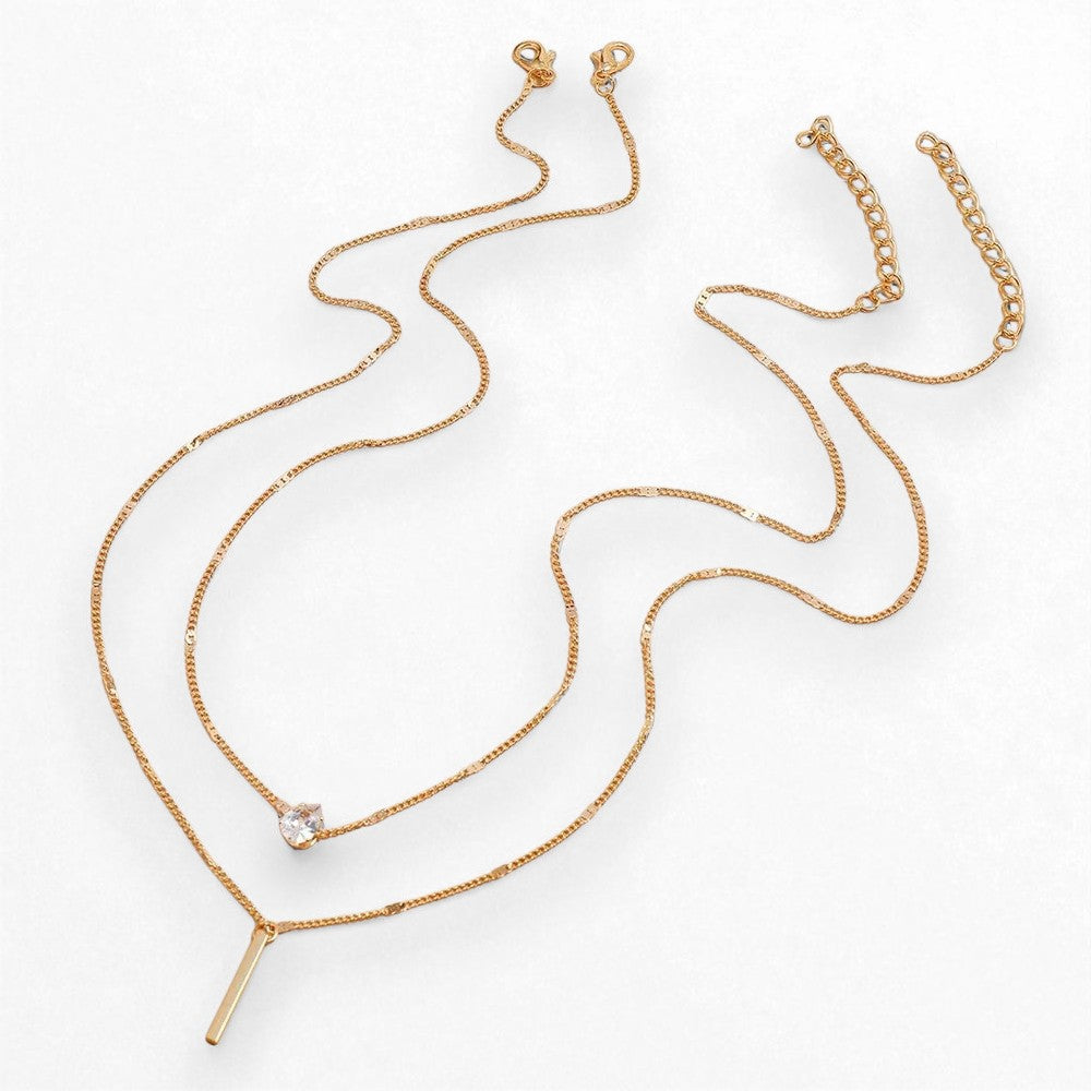 Golden Harmony Necklace – Double Necklace