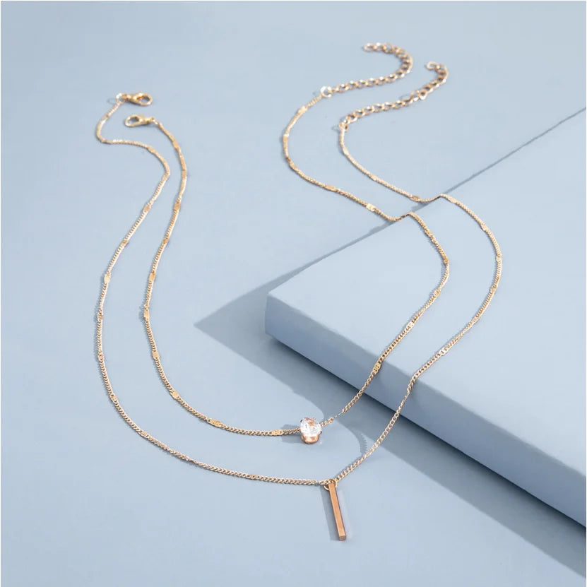 Golden Harmony Necklace – Double Necklace