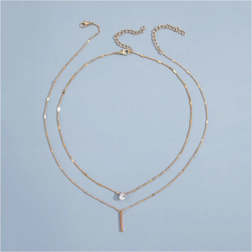 Golden Harmony Necklace – Double Necklace