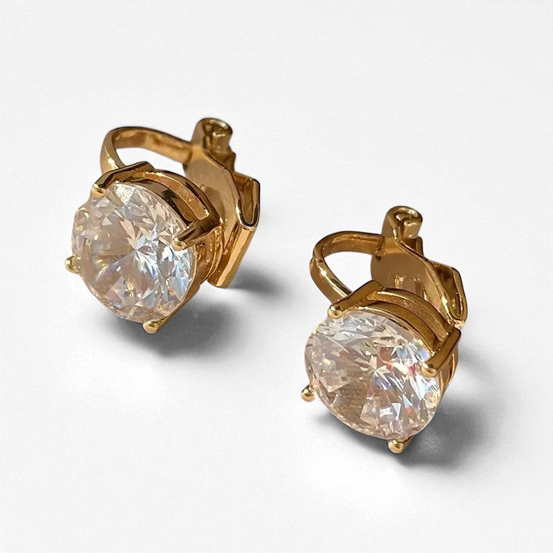 boucles d’oreilles cubiques dorées femme