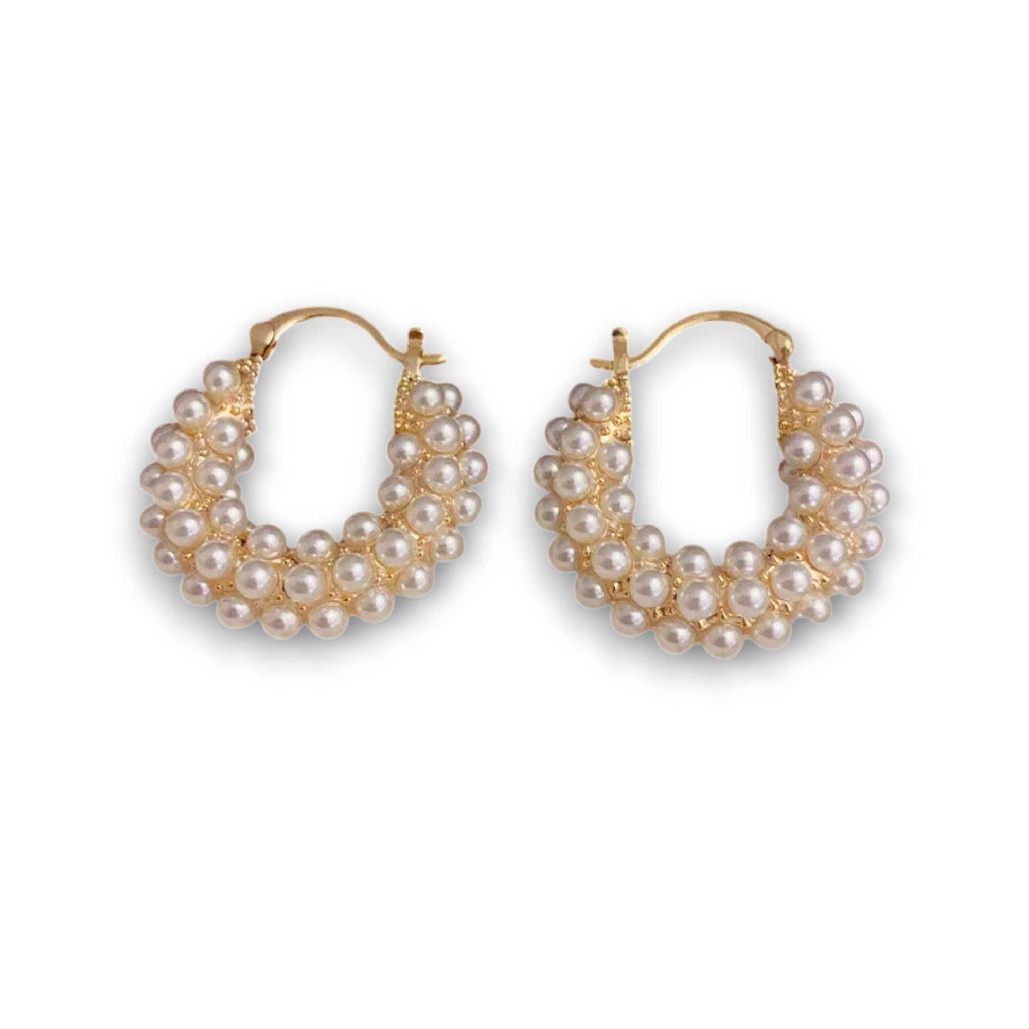 Boucles d’Oreilles Cercles Perles