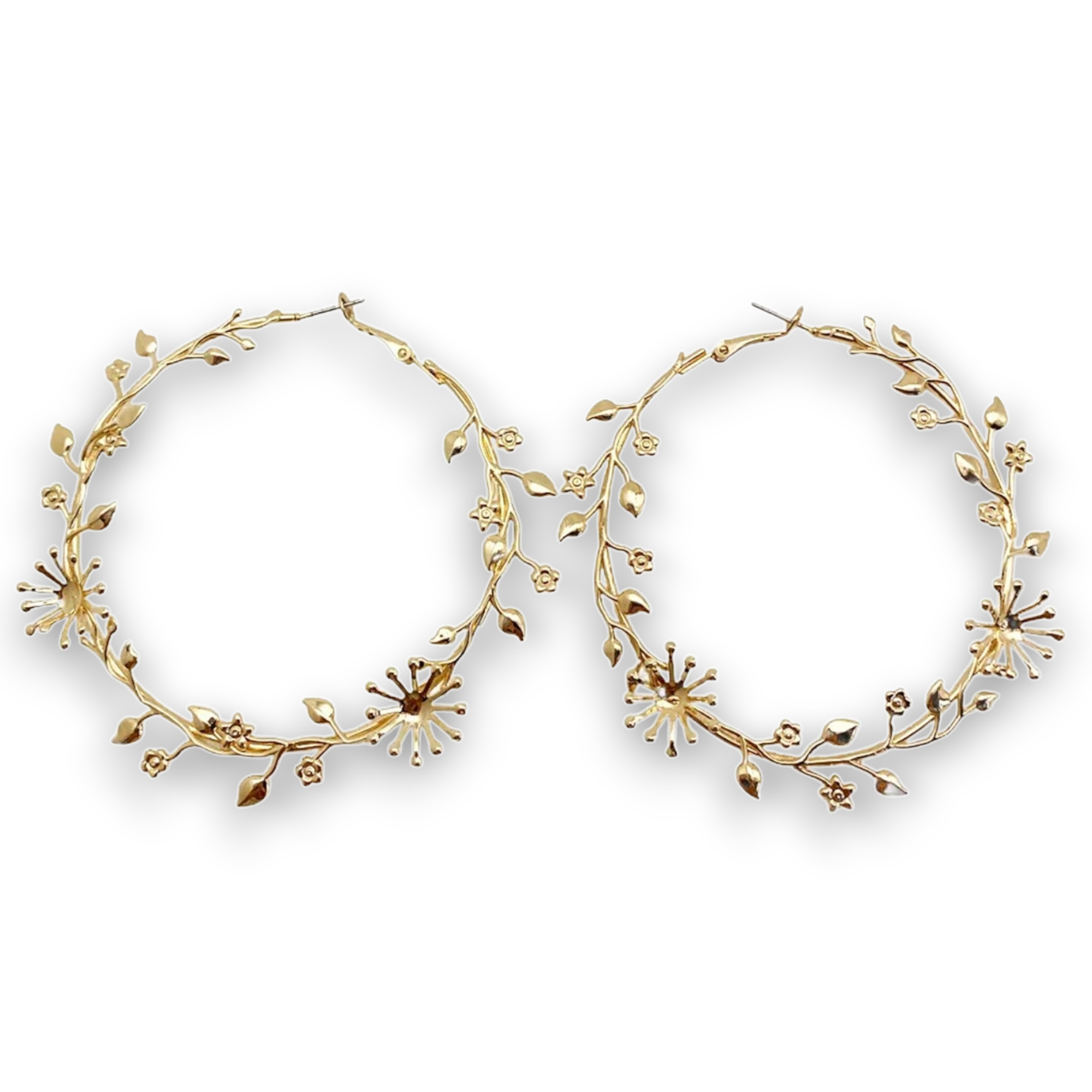 Boucles d’oreilles vintage cercles dorés