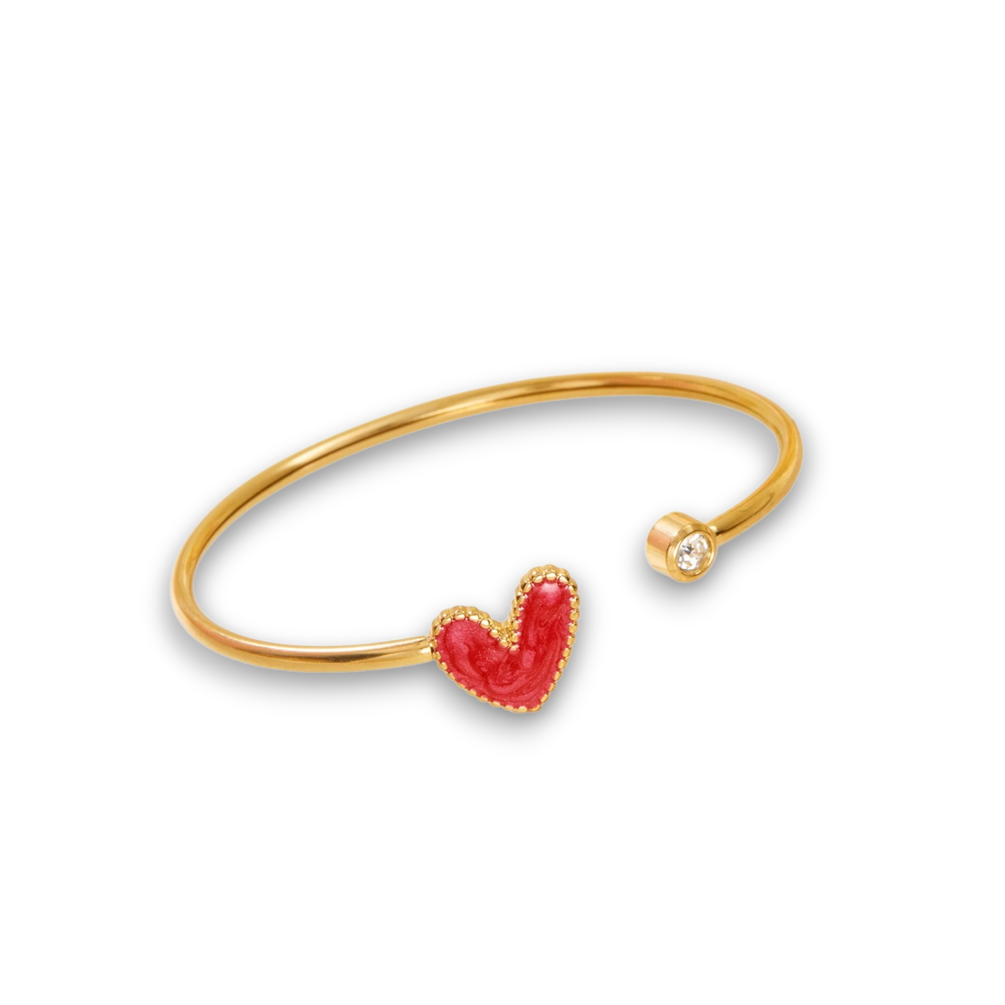Bracelet ouvert cœur