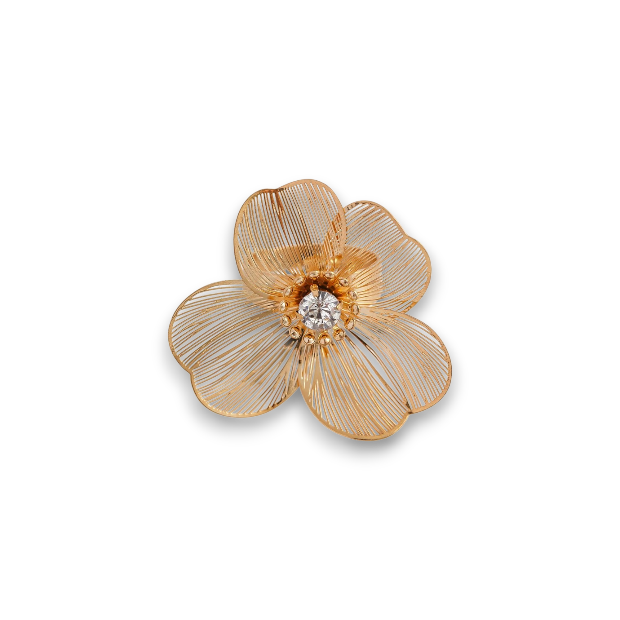 Bague feuille de ginkgo dorée
