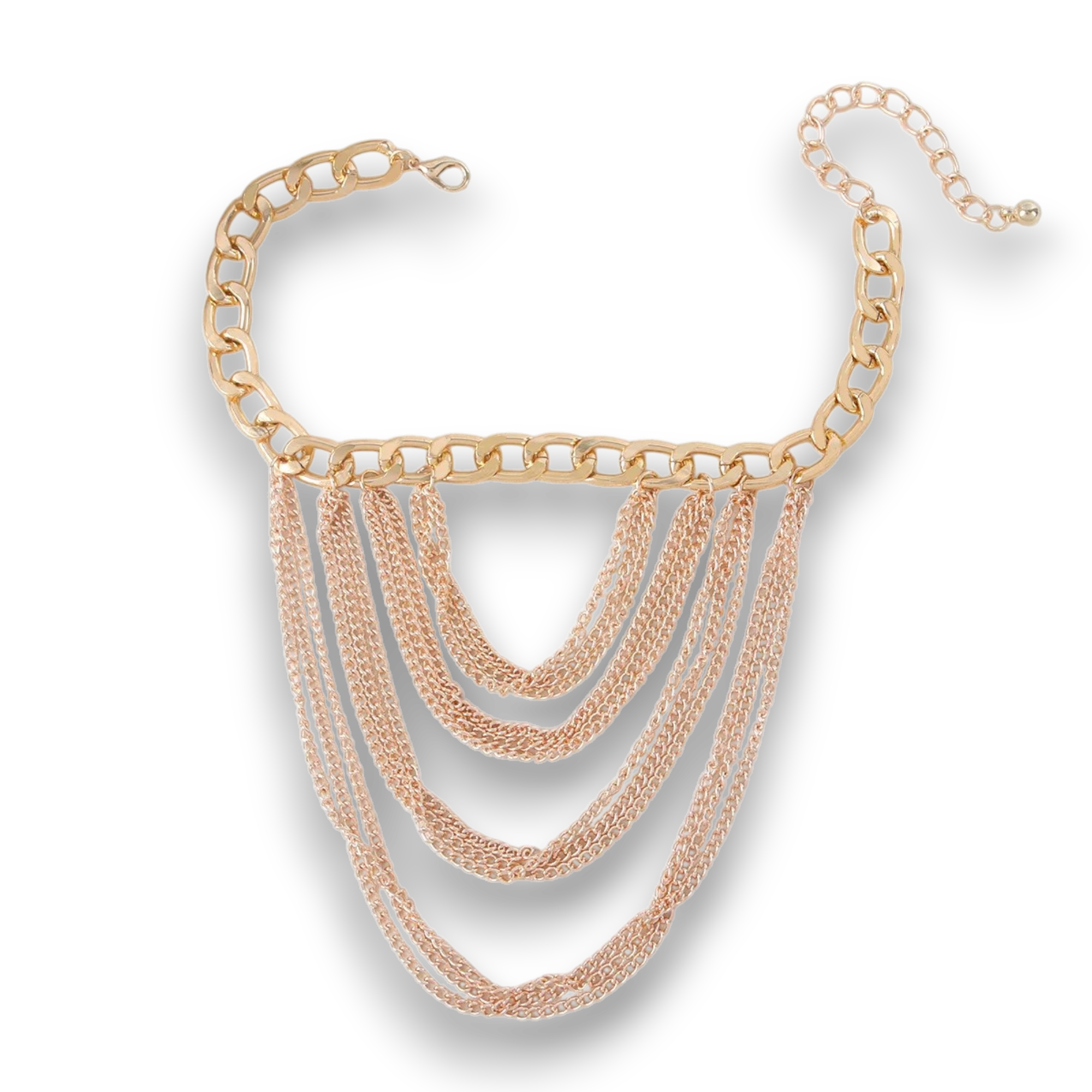 Bracelet de Cheville- Pampilles Élégance Dorée
