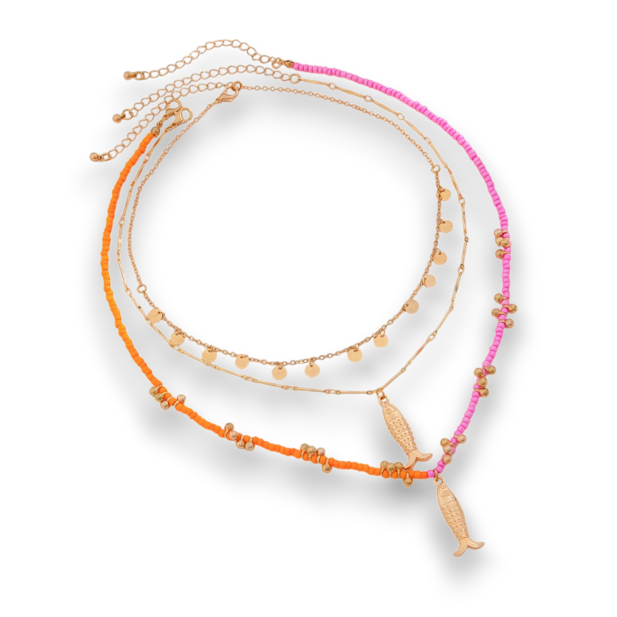 Colliers bohèmes multicolores avec pendentif
