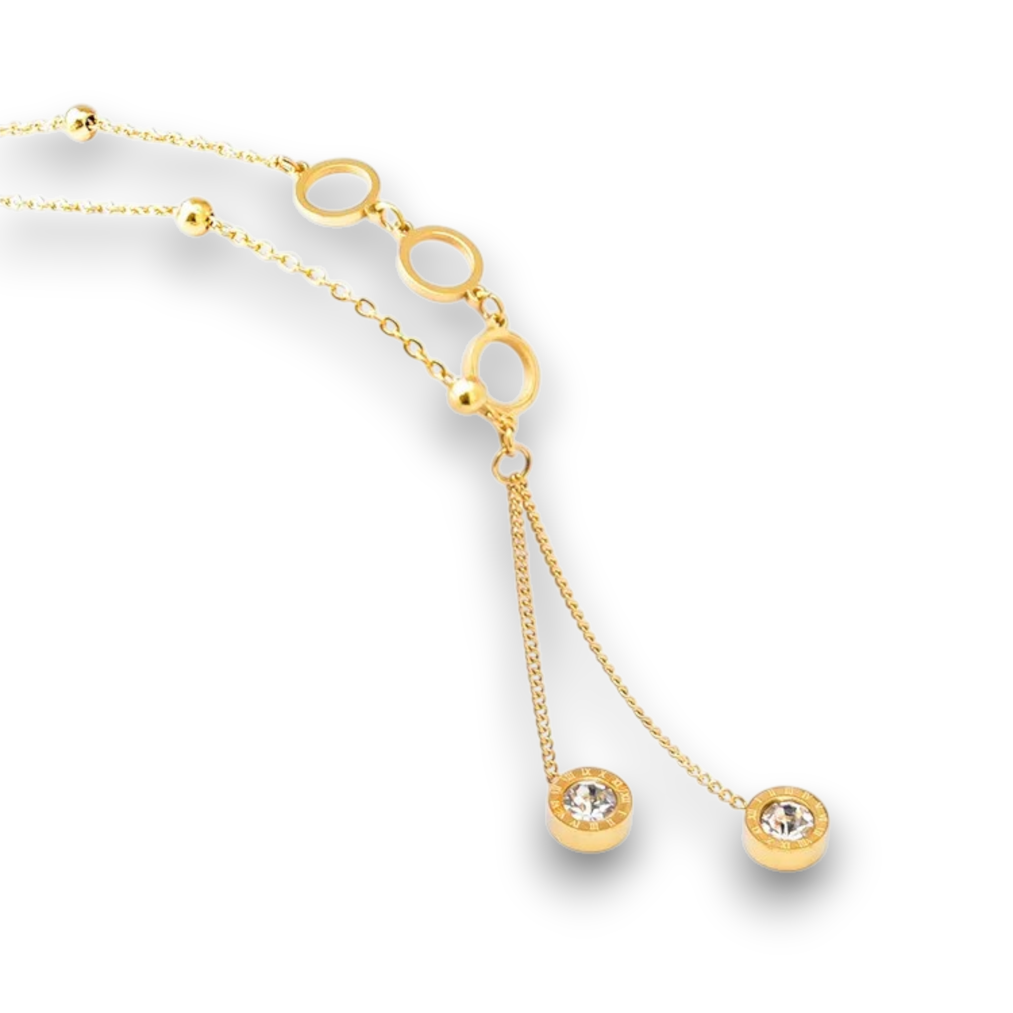 Collier Chiffres Romains Doré