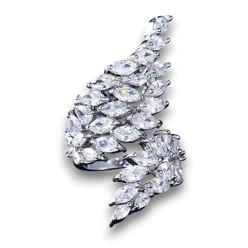 Bague Feuille Brillante