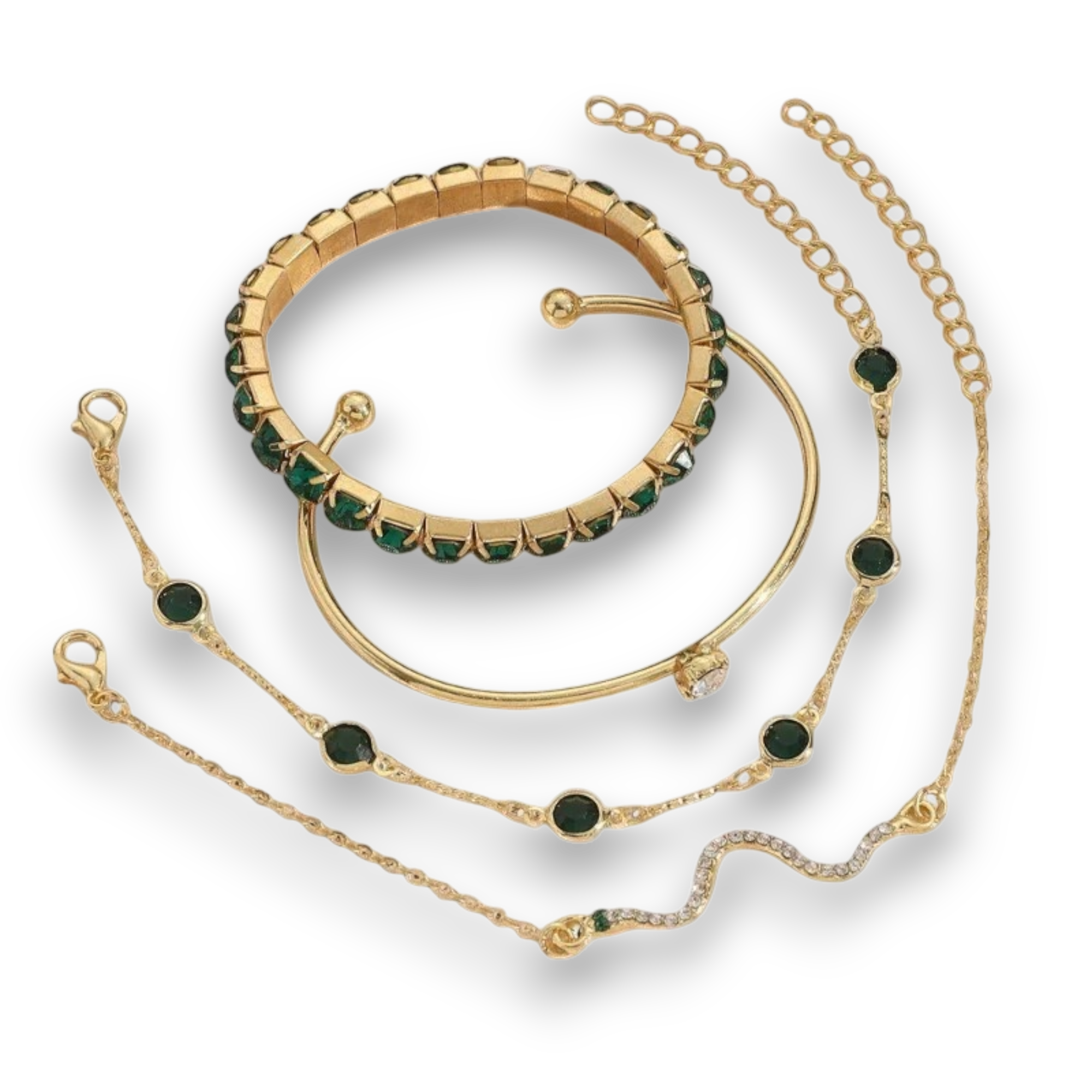 Ensemble 4 Bracelets Style Serpent
