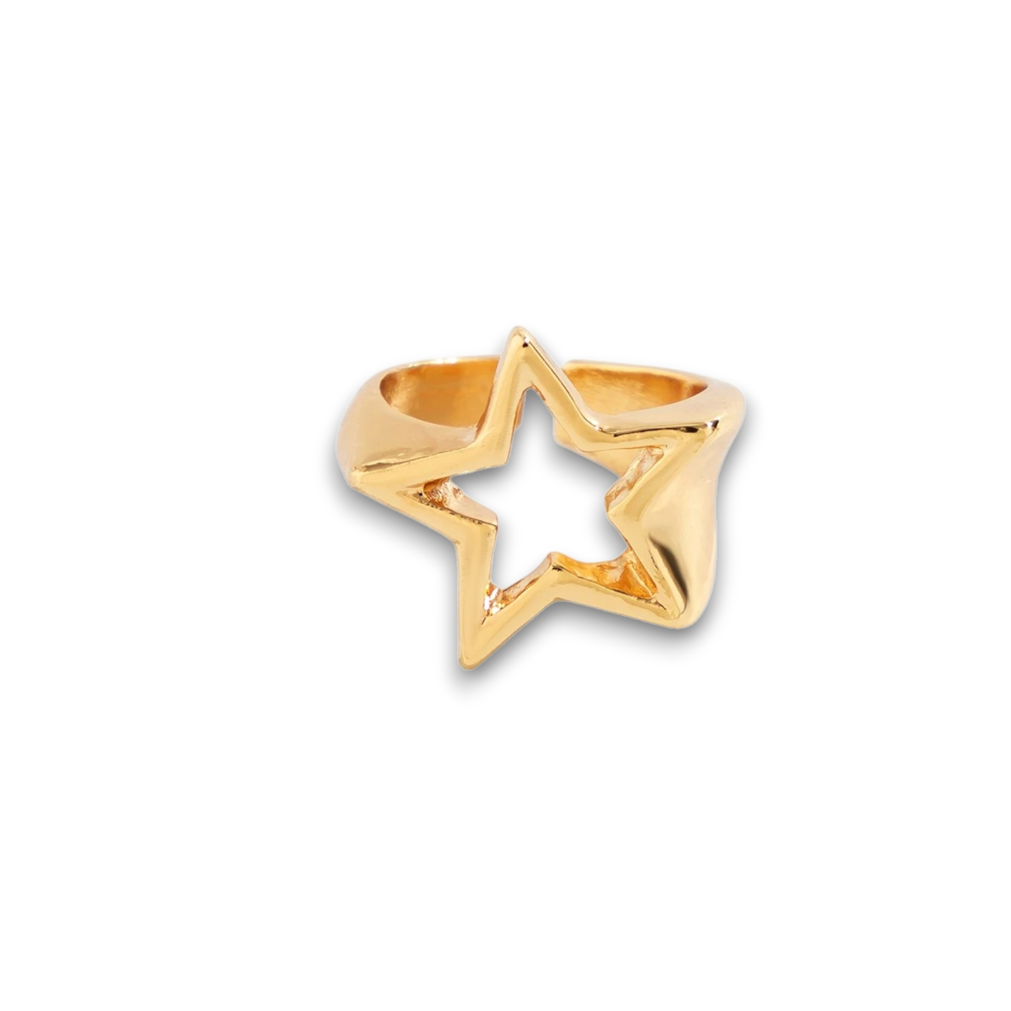 Bague étoile dorée