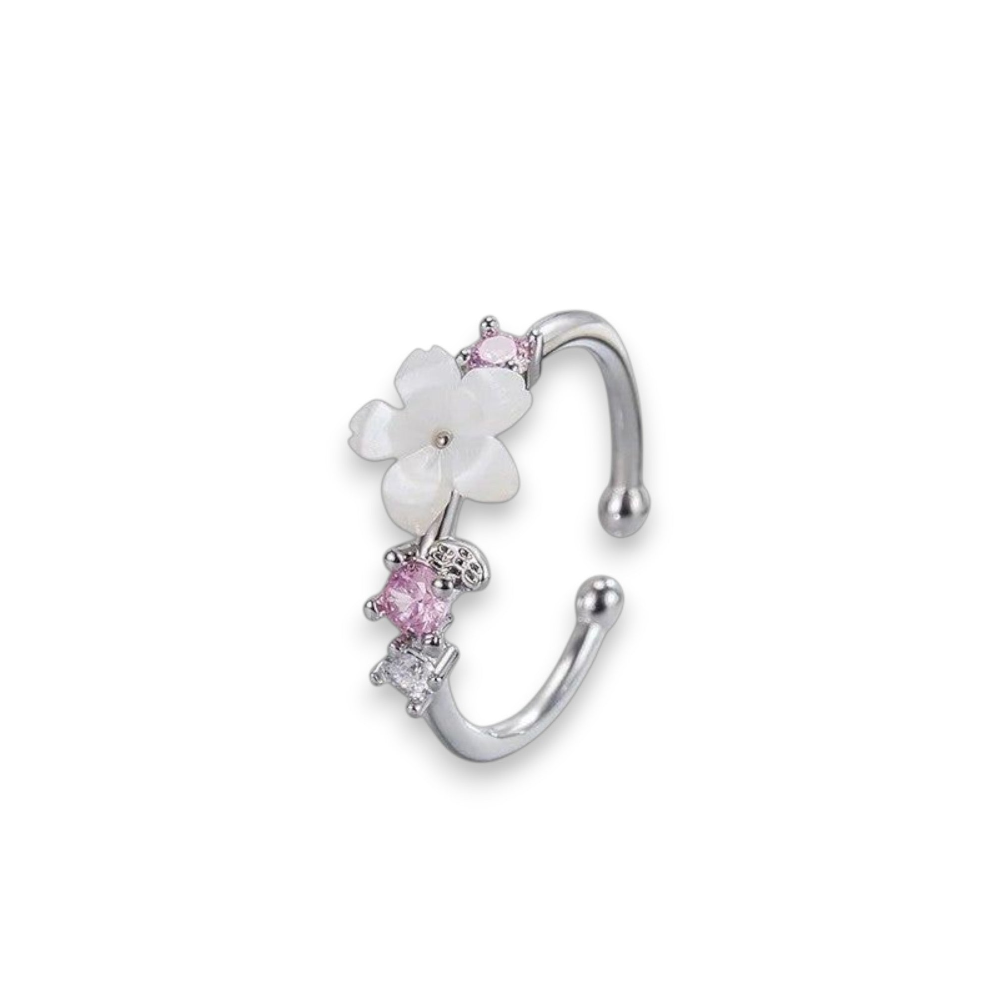 Bague Fleur Rose – Élégance Sakura